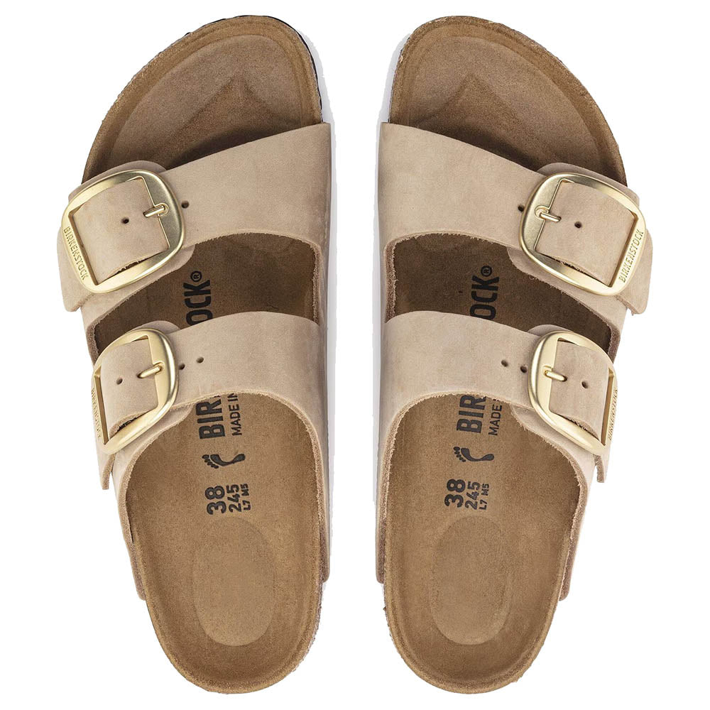 ARIZONA BIG BUCKLE NUBUCK LEATHER SANDCASTLE BEIGE