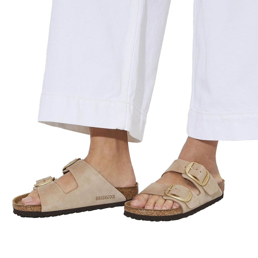 ARIZONA BIG BUCKLE NUBUCK LEATHER SANDCASTLE BEIGE