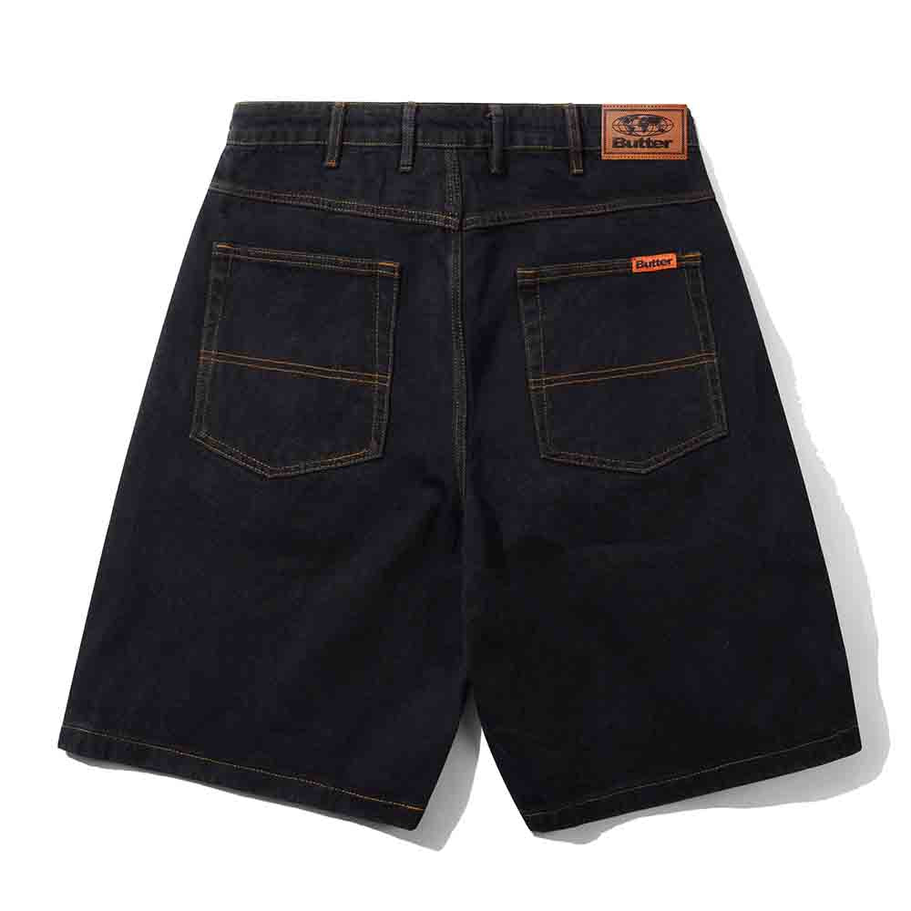 BAGGY DENIM SHORTS WASHED BLACK