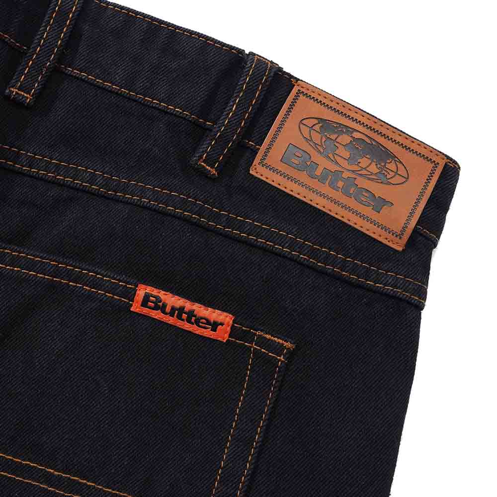 BAGGY DENIM SHORTS WASHED BLACK