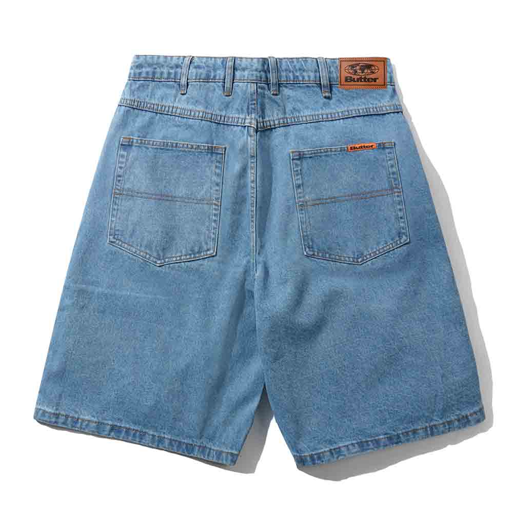 BAGGY DENIM SHORTS WASHED INDIGO