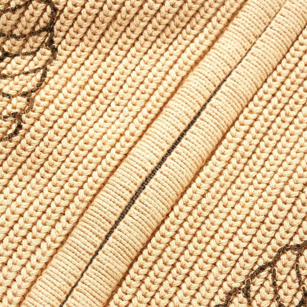 DRAGON ZIP-THRU KNIT SWEATER SAND