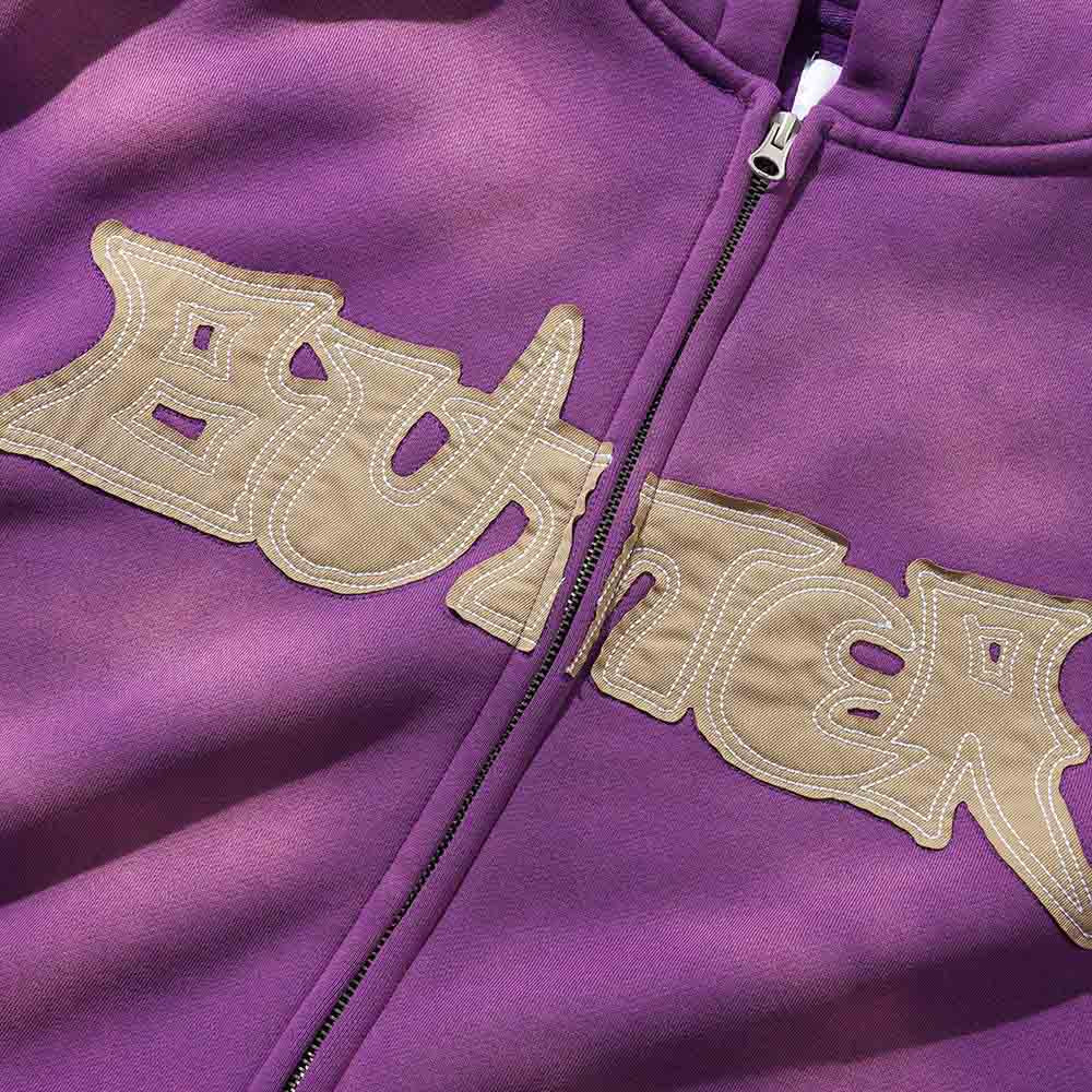 ENCOUNTER ZIP-THRU HOOD WASHED PURPLE