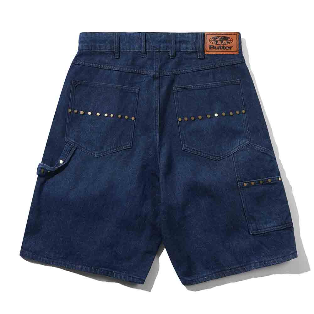 RIVET DENIM SHORTS RAW INDIGO