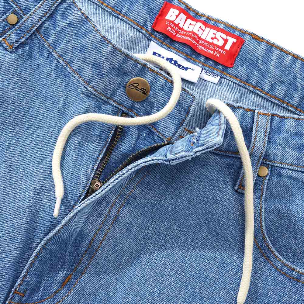 SANTOSUOSSO DENIM JEANS WASHED INDIGO