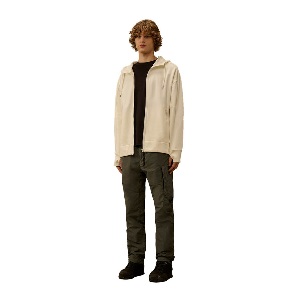 DIAGONAL RAISED FLEECE GOGGLE SWEATSHIRT