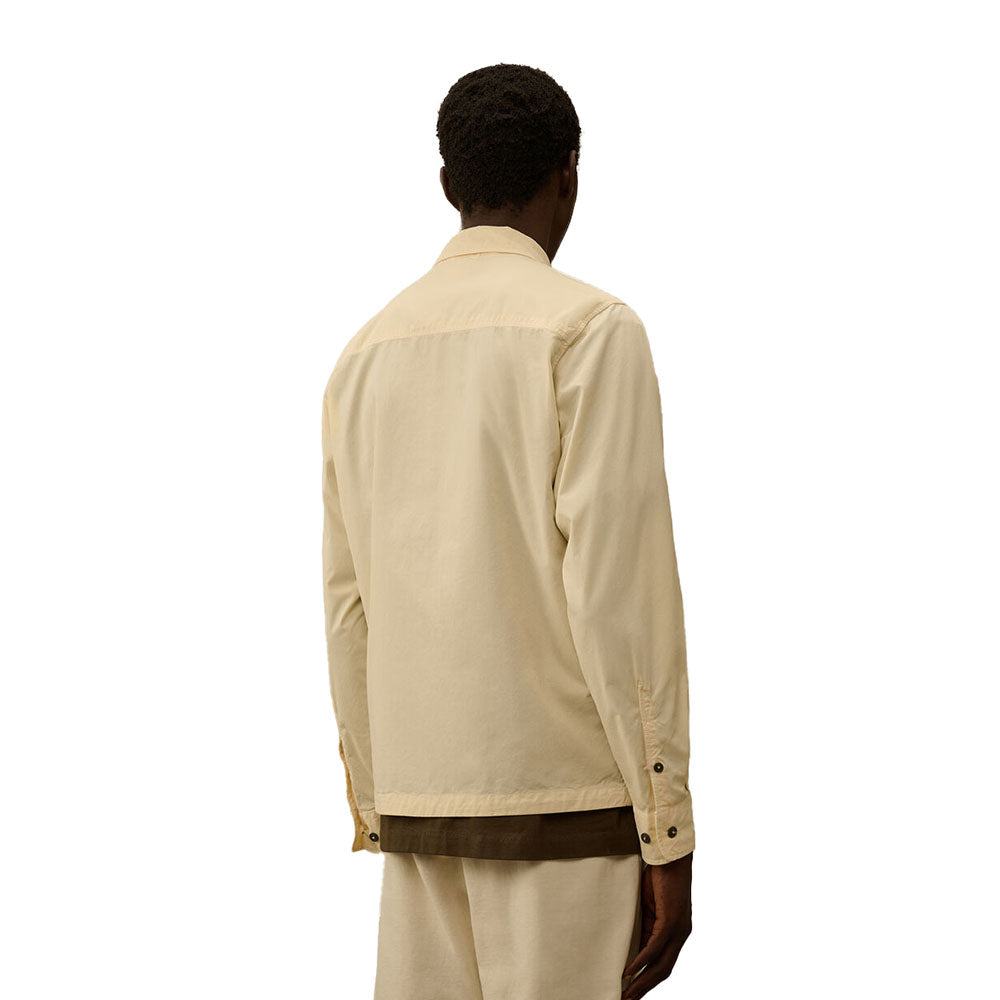 ORGANIC GABARDINE ZIPPED OVERSHIRT