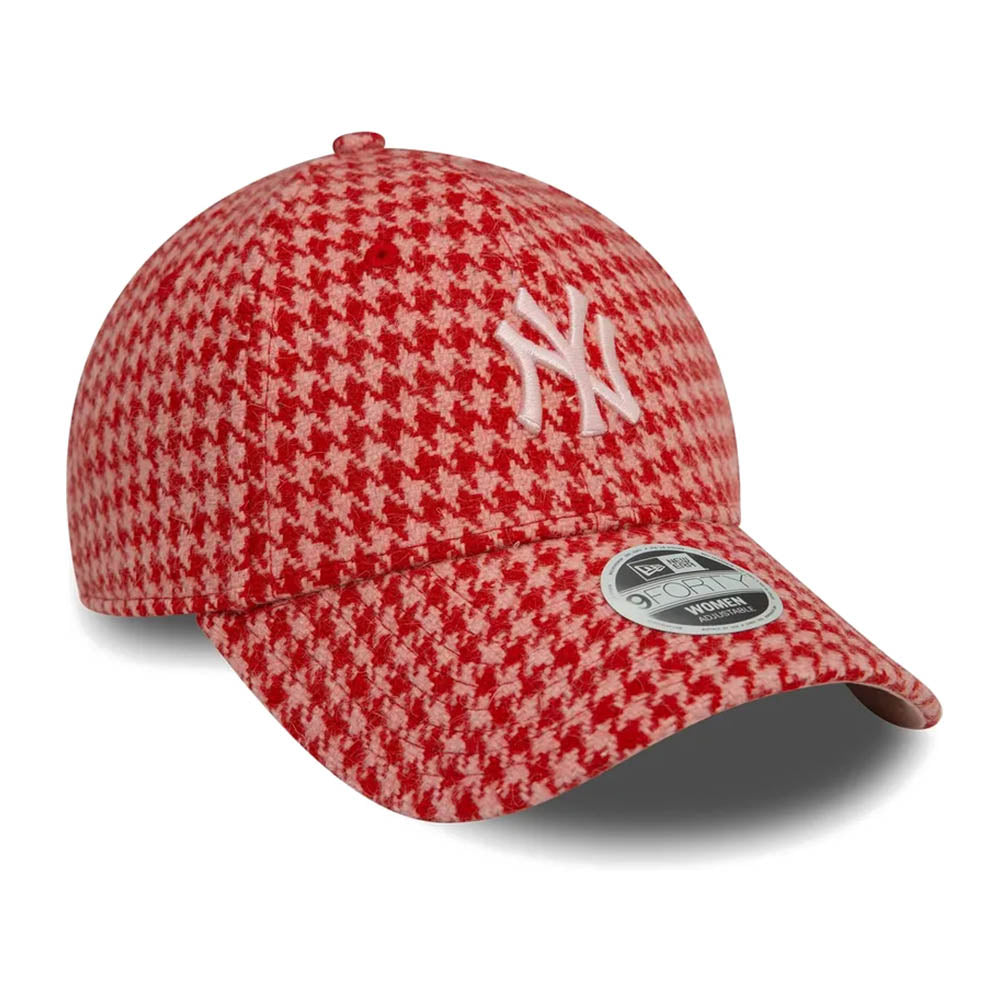 NEW YORK YANKEES HOUNDSTOOTH MLB FABRIC RED 9FORTY CAP