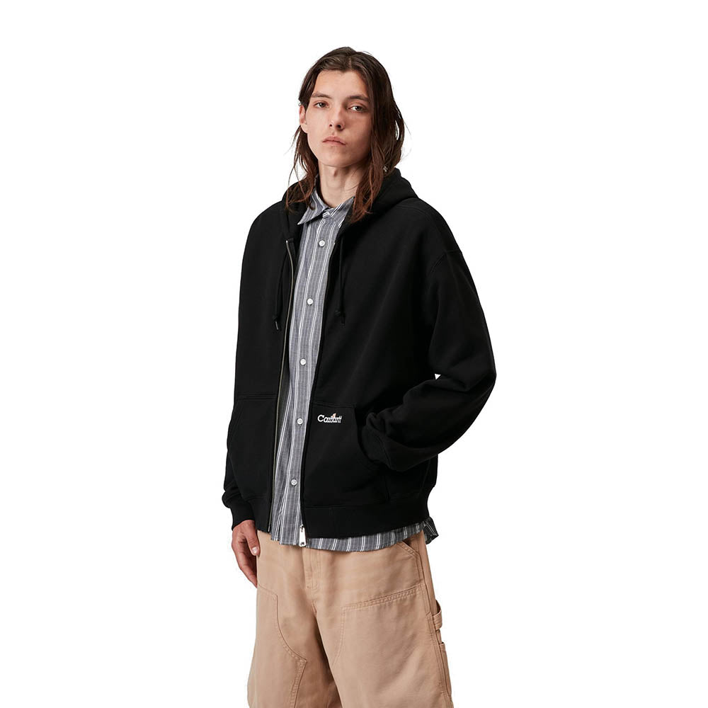 HOODED WIP LABEL SWEAT JACKET