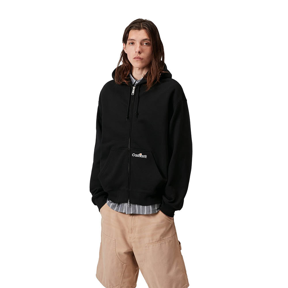 HOODED WIP LABEL SWEAT JACKET