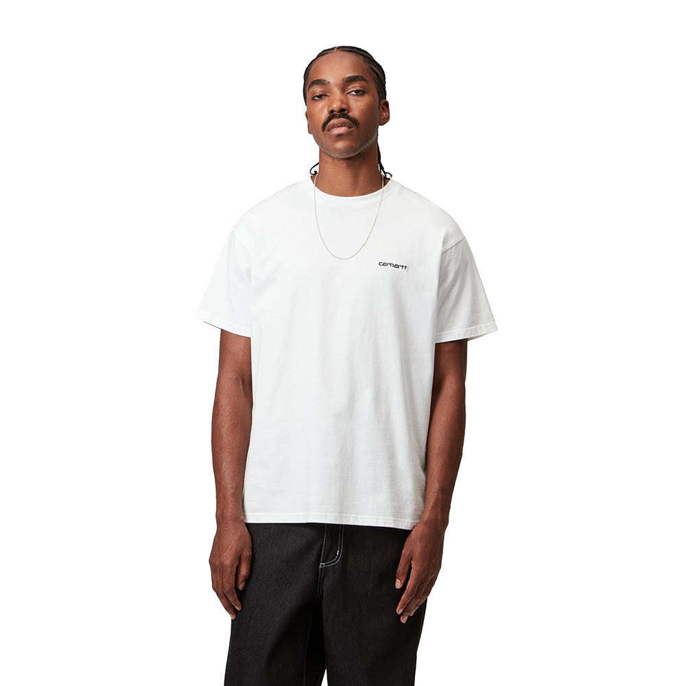 S/S SCRIPT EMBROIDERY T-SHIRT