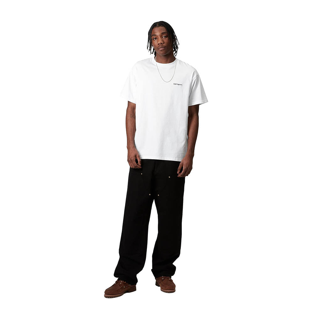 S/S SCRIPT EMBROIDERY T-SHIRT