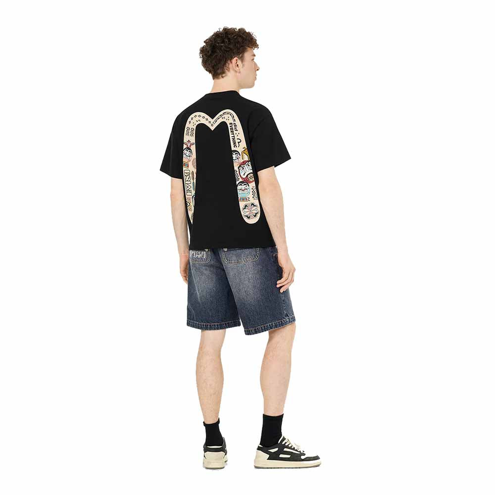 SLOGAN AND TOTEM DAICOCK PRINT RELAX FIT T-SHIRT