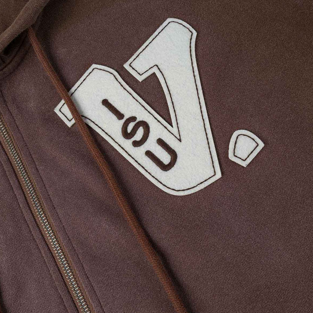 HEAVY WEIGHT WASHED EV AND SEAGULL PATCHES EMBROIDERY HOODIE