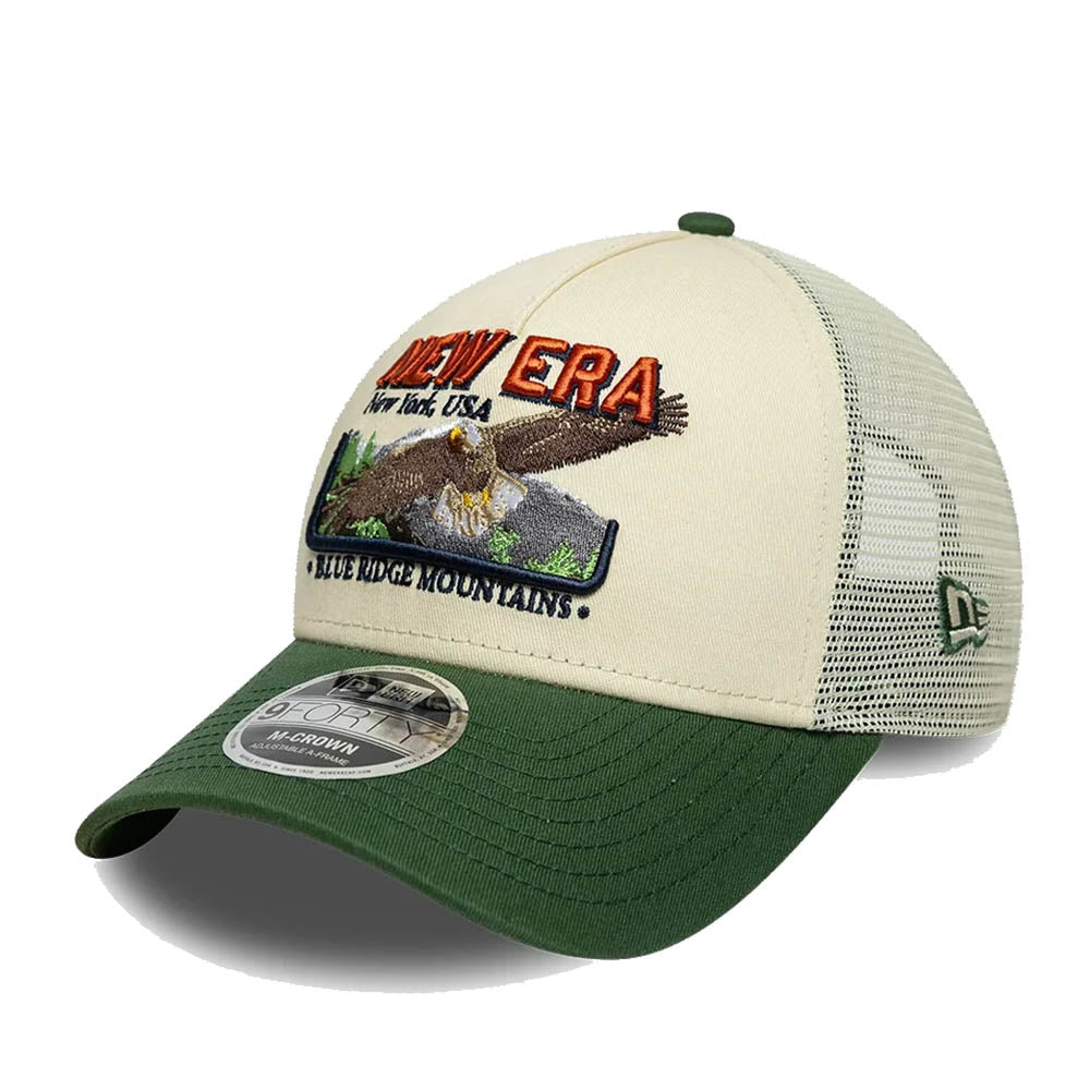 NEW ERA GRAPHIC CREAM 9FORTY M-CROWN A-FRAME TRUCKER CAP