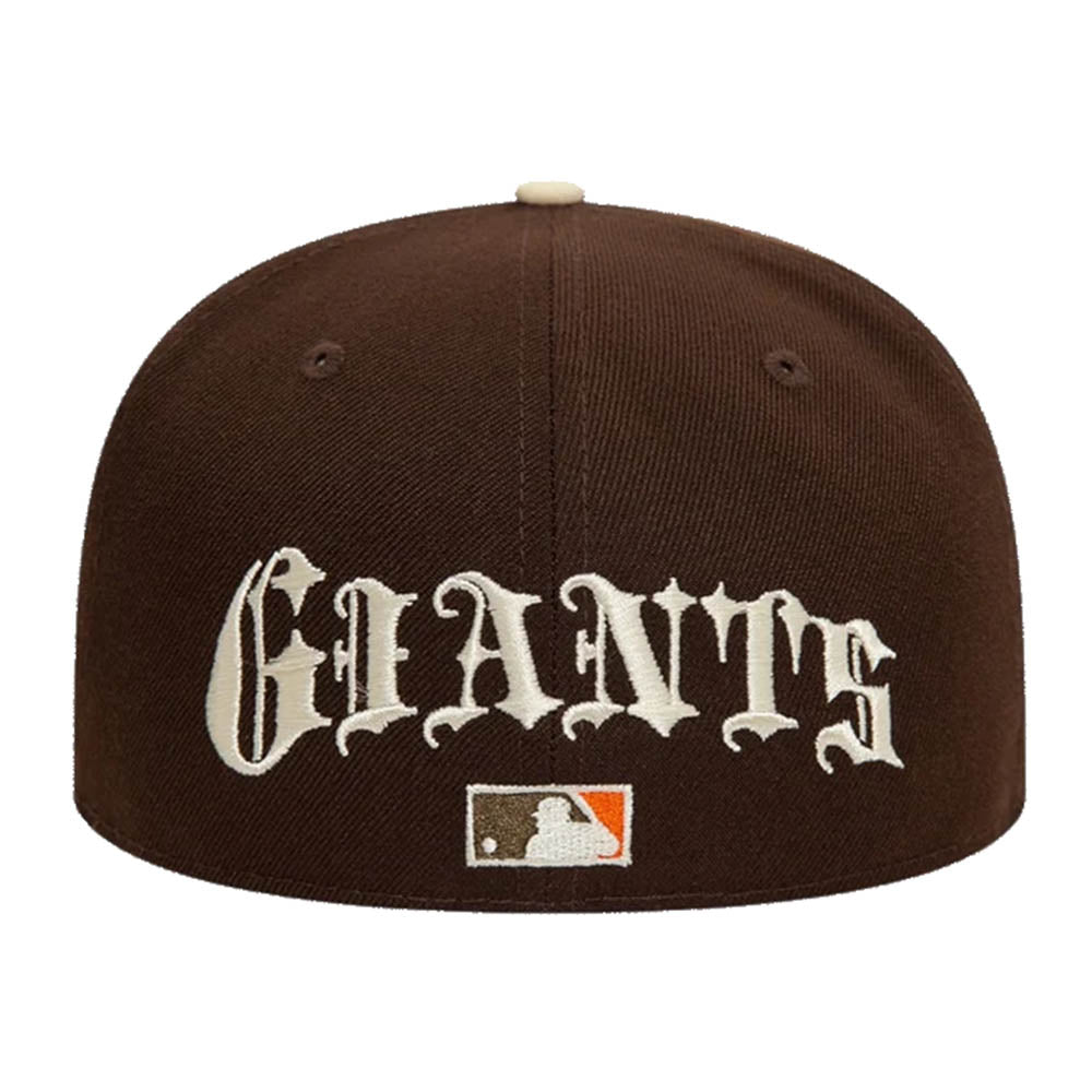 SAN FRANCISCO GIANTS MLB TEAM WINGS DARK BROWN 59FIFTY CAP