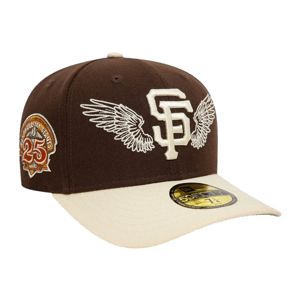 SAN FRANCISCO GIANTS MLB TEAM WINGS DARK BROWN 59FIFTY CAP