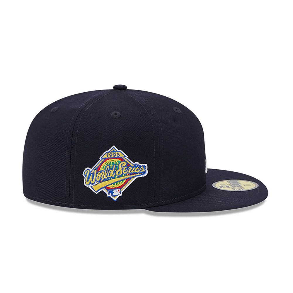 NEW YORK YANKEES REVERSE LOGO NAVY 59FIFTY FITTED CAP