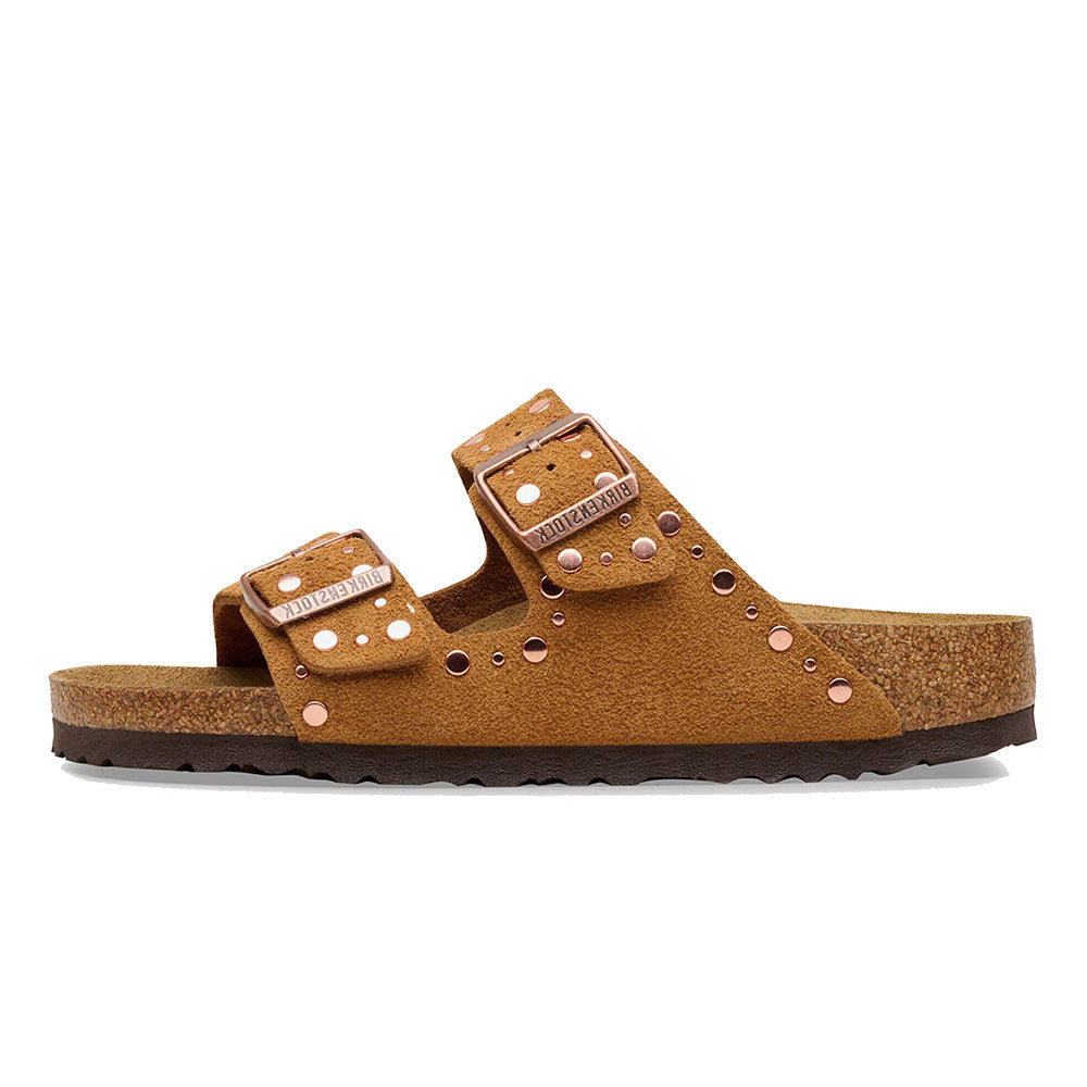 ARIZONA RIVET MINK SUEDE LEATHER