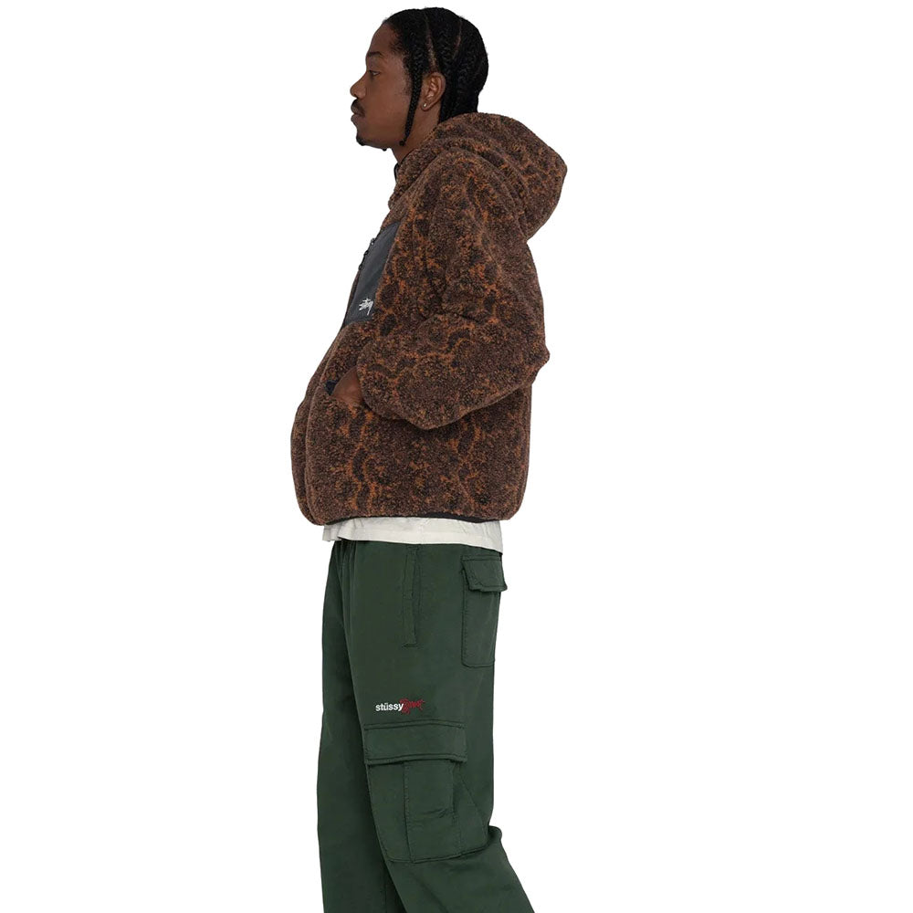 SNAKE JACQUARD SHERPA JACKET