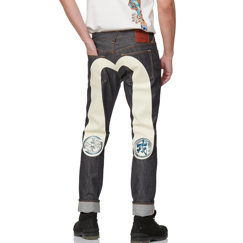 DAICOCK PRINT WITH EMBROIDERED KAMON CARROSSE FIT JEANS #2017
