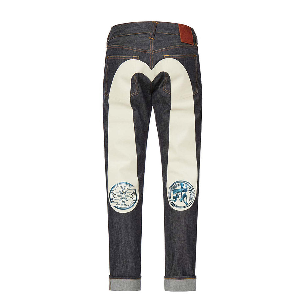 DAICOCK PRINT WITH EMBROIDERED KAMON CARROSSE FIT JEANS #2017