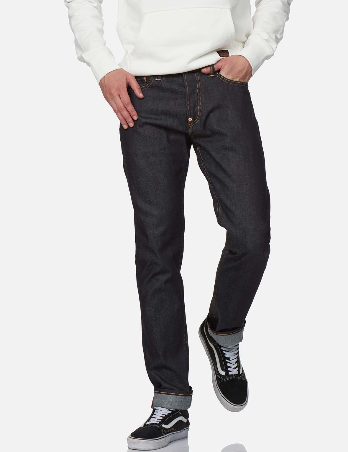 OFF-WHITE SEAGULL CARROSSE FIT RAW DENIM JEANS #2017