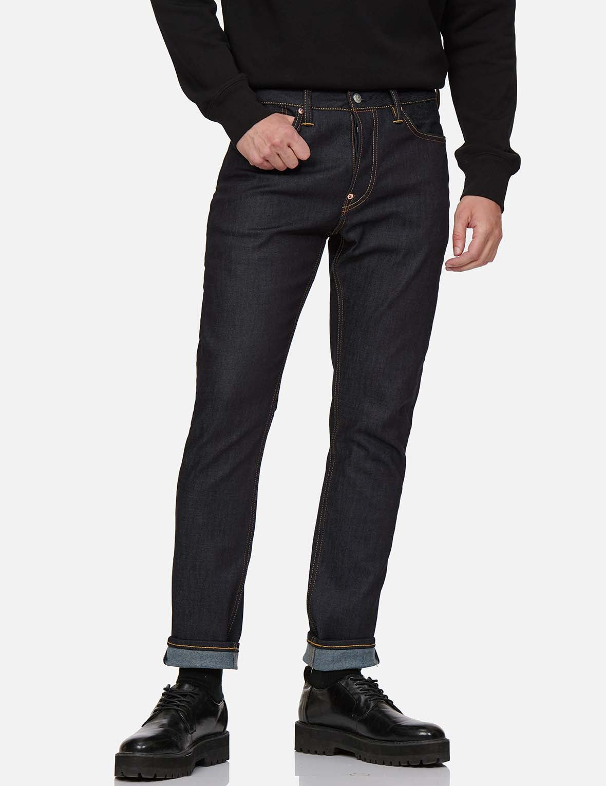 DAICOCK WITH KANJI AND KAMON EMBROIDERY CARROSSE FIT JEANS #2017