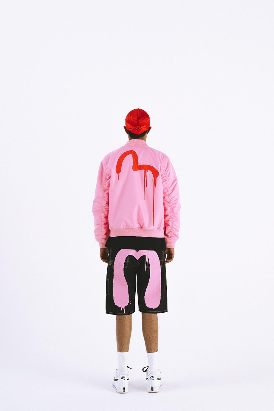 EVISU X BOULE EBBASTA DAICOCK DENIM SHORTS