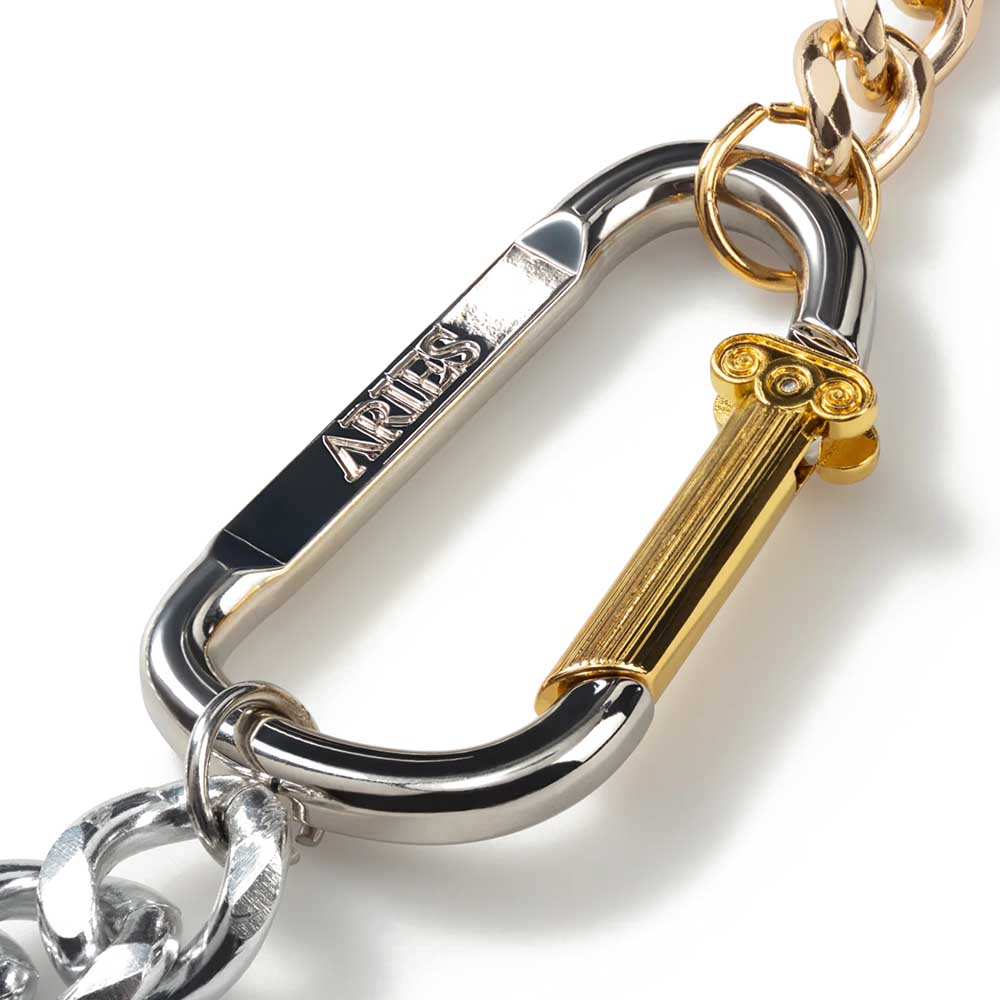 COLONNE CARABINER SILVER NECKLACE