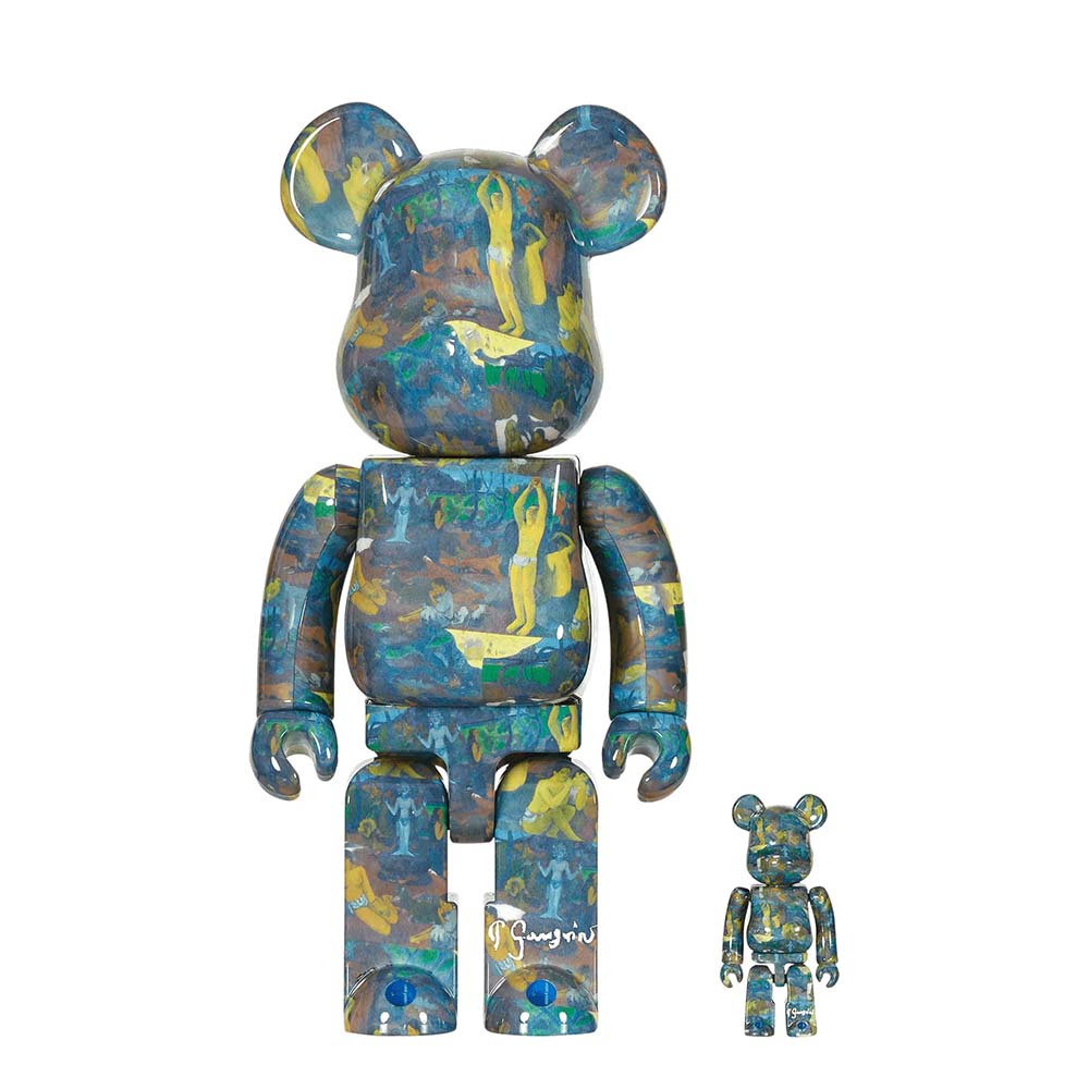 BEARBRICK 400% GAUGUIN WHERE DO WE COMMENT FROM ? WHAT ARE WE ? WHERE ARE WE GOING ? 2-PACK