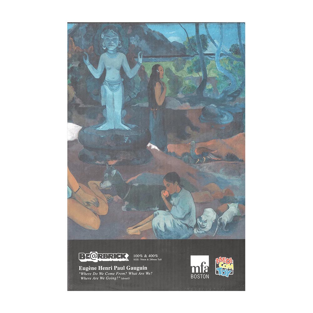BEARBRICK 400% GAUGUIN WHERE DO WE COMMENT FROM ? WHAT ARE WE ? WHERE ARE WE GOING ? 2-PACK