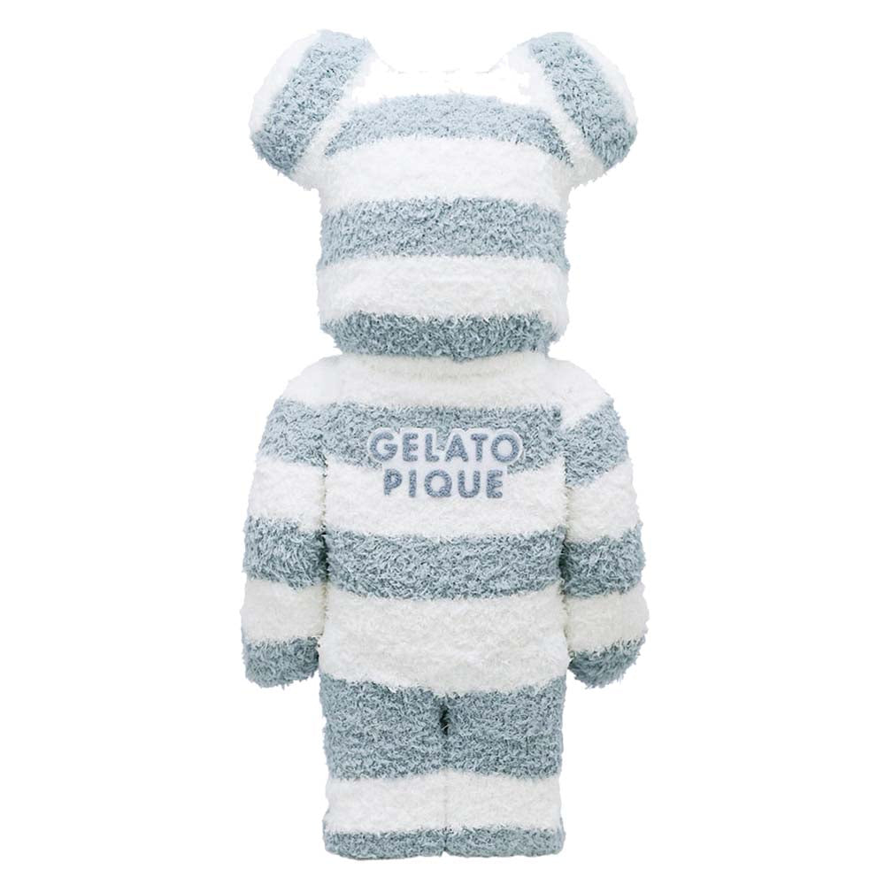 BEARBRICK 1000% CRÈME GLACÉE PIQUE PAJAMAS MINT WHITE