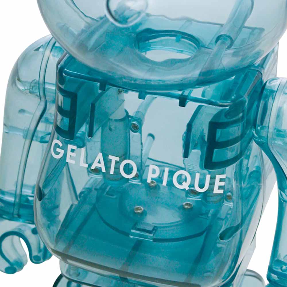 BEARBRICK 1000% CRÈME GLACÉE PIQUE PAJAMAS MINT WHITE