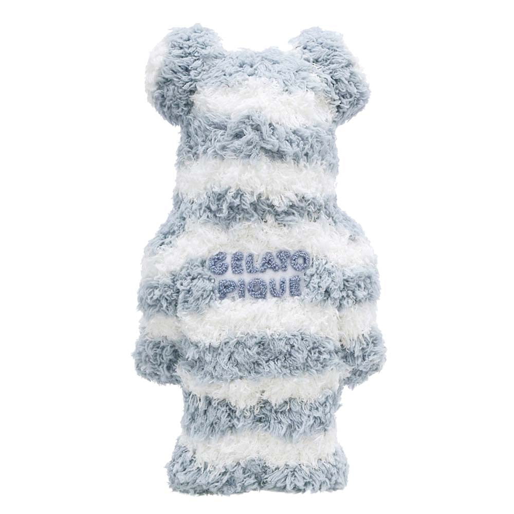 BEARBRICK 400% CRÈME GLACÉE PIQUE PAJAMAS MINT WHITE