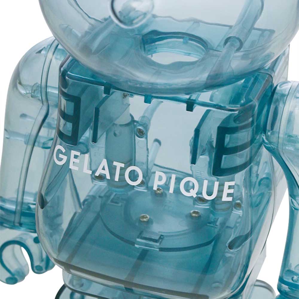 BEARBRICK 400% CRÈME GLACÉE PIQUE PAJAMAS MINT WHITE