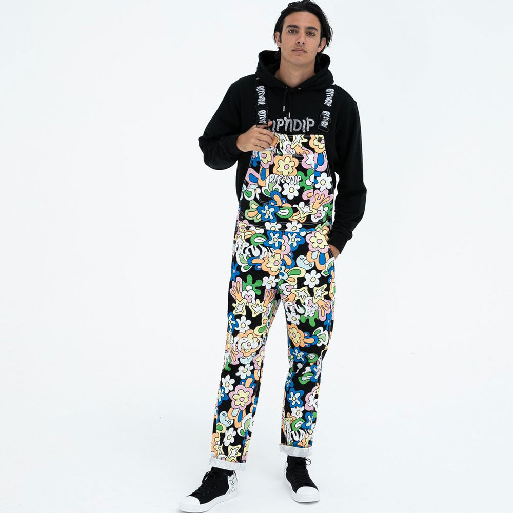 FLOWER CHILD COTTON SERGÉ OVERALLS