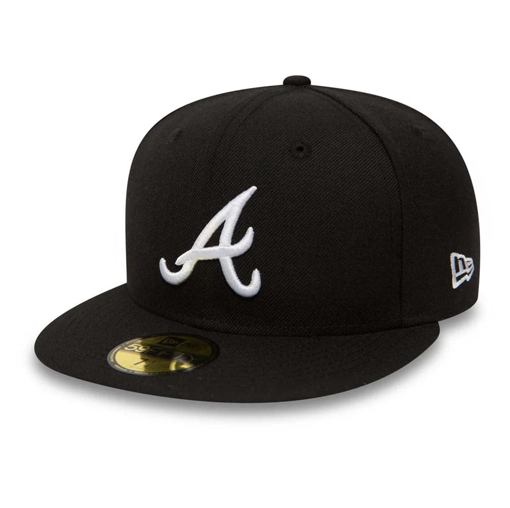 ATLANTA BRAVES ESSENTIAL BLACK 59FIFTY CAP