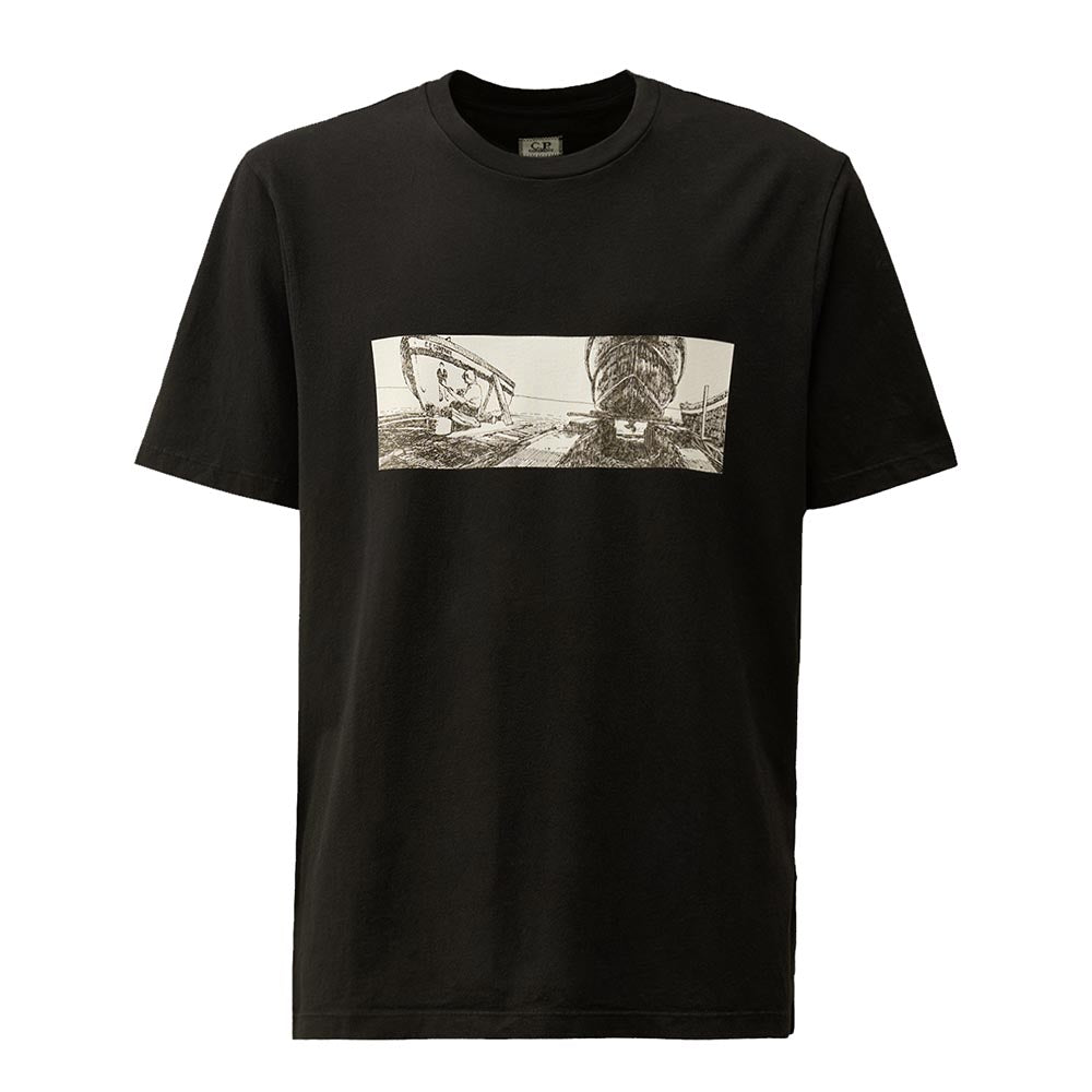 24/1 JERSEY BACK LETTER T-SHIRT