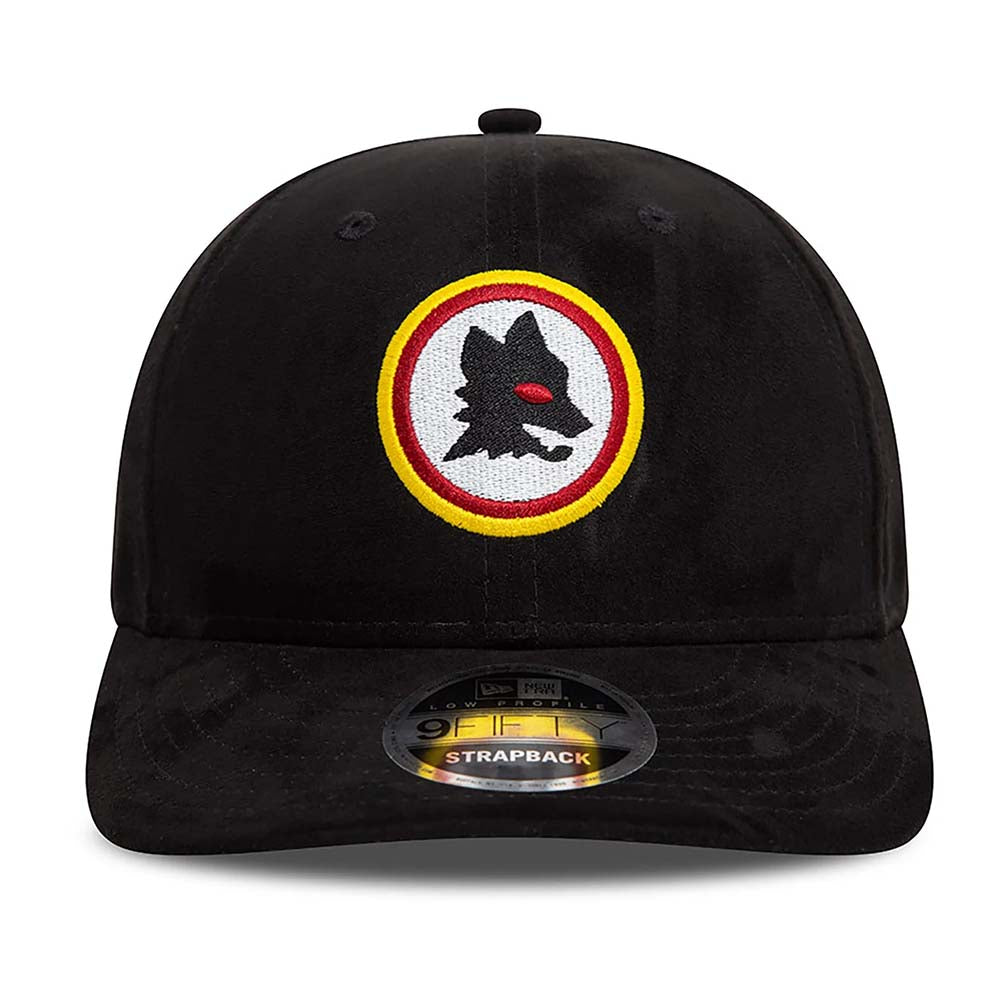 NEW ERA SUEDE AS ROMA BLACK 9FIFTY CAP