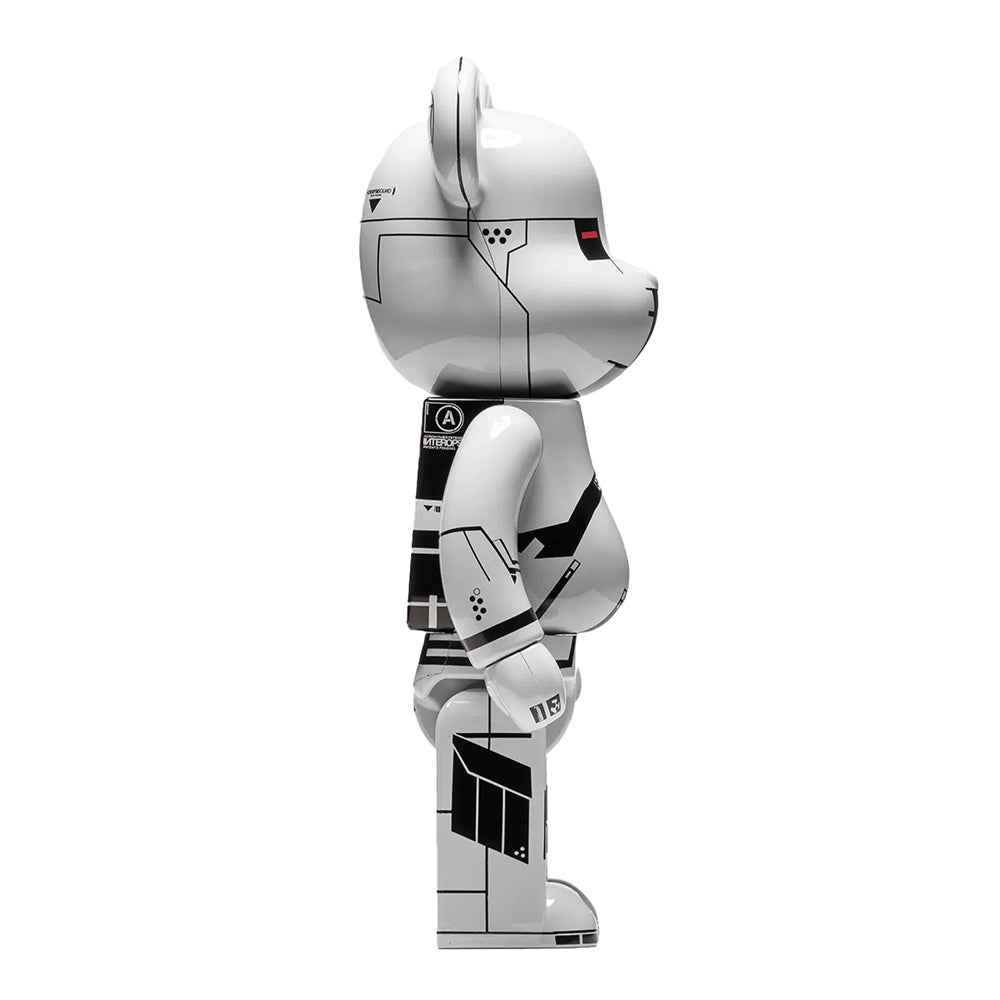 BEARBRICK 1000% ACRONYM WHITE CHROME