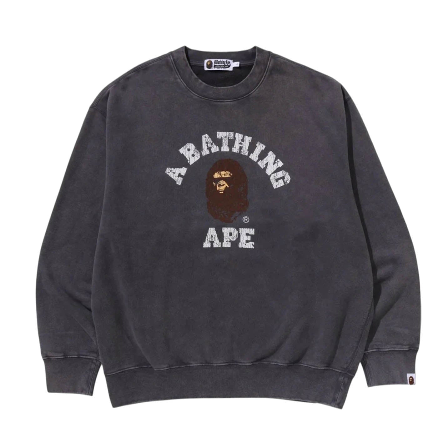 GARMENT DYE COLLEGE RELAXED FIT CREWNECK SWEAT