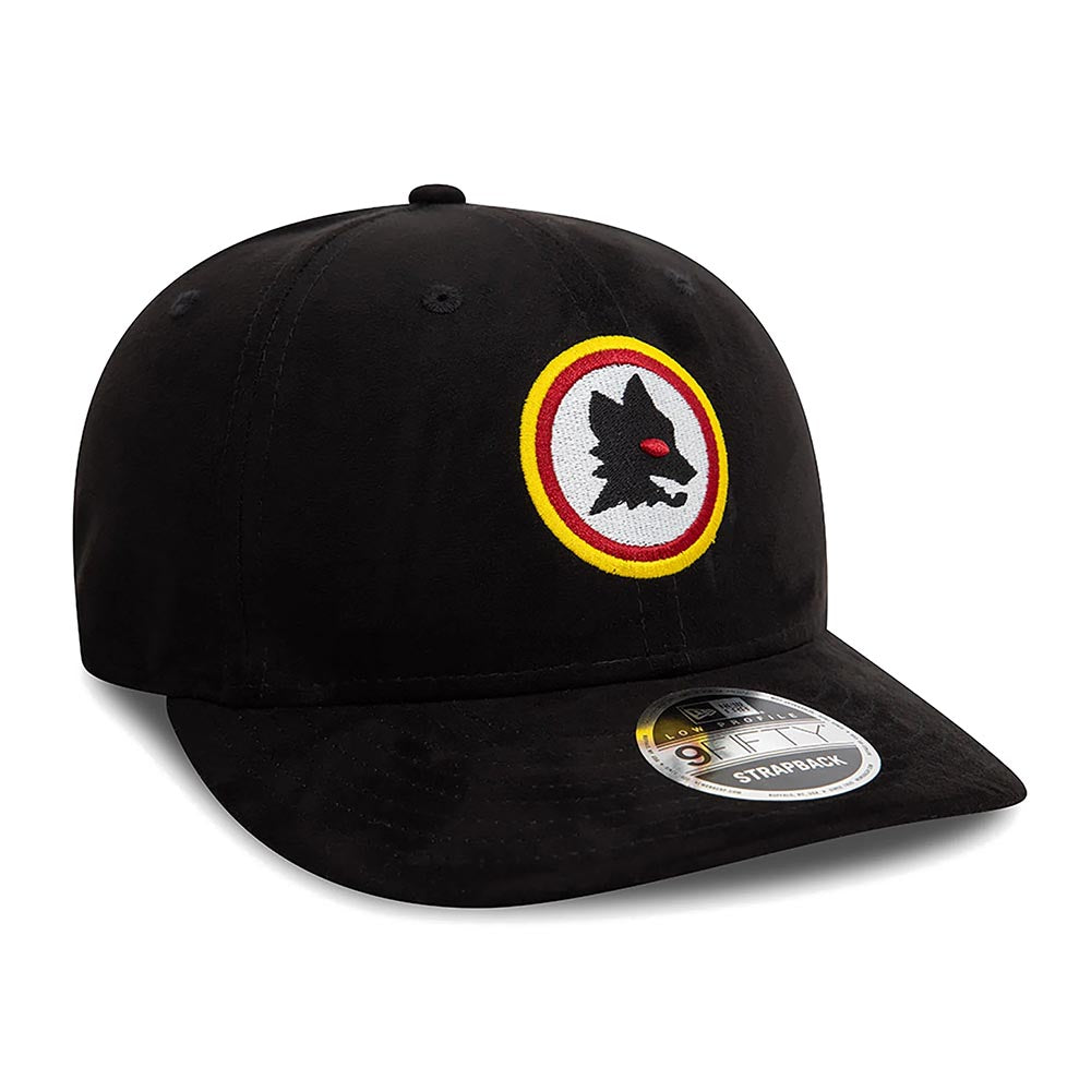 NEW ERA SUEDE AS ROMA BLACK 9FIFTY CAP