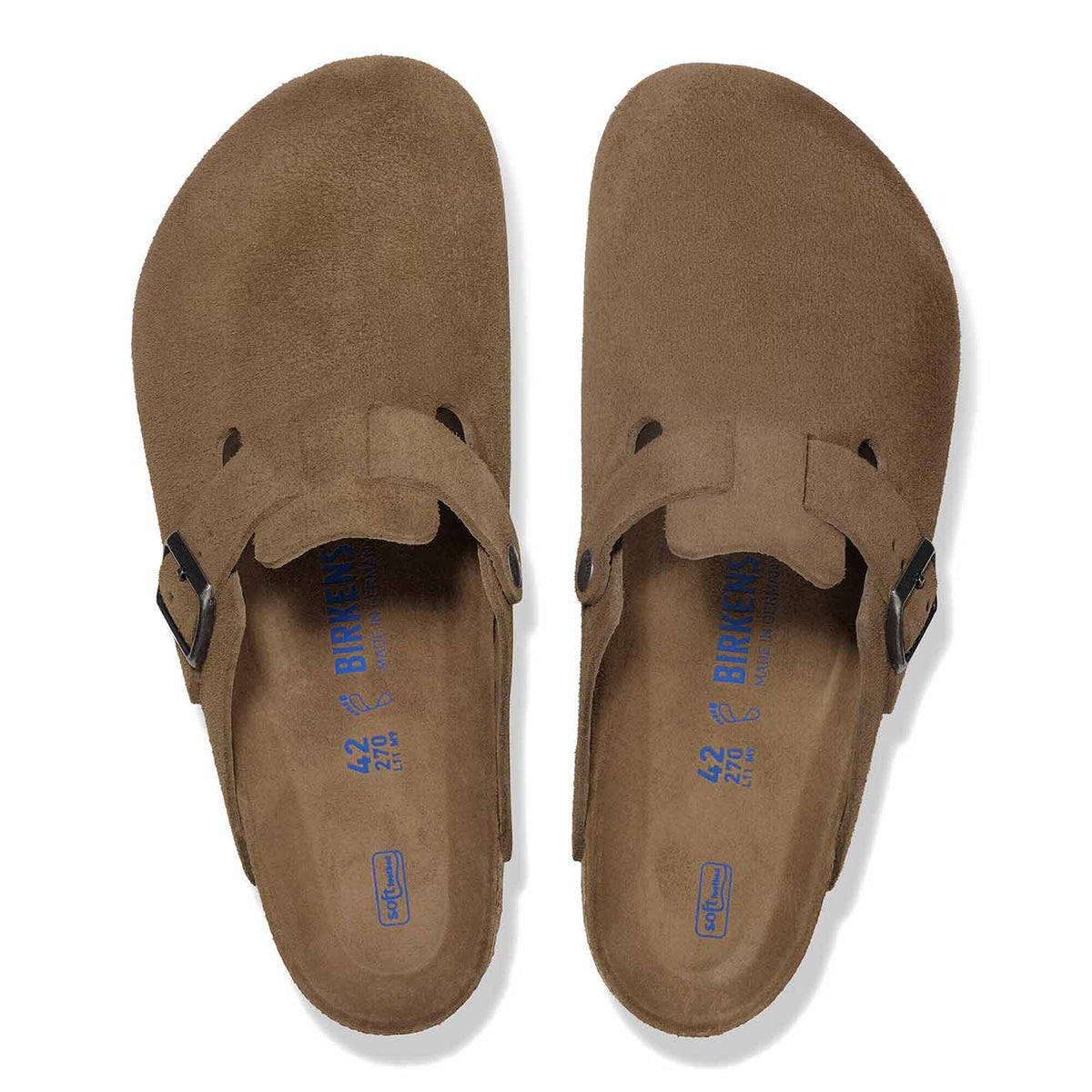 BOSTON SOFT FOOTBED DARK TEA TONAL SUEDE LEATHER
