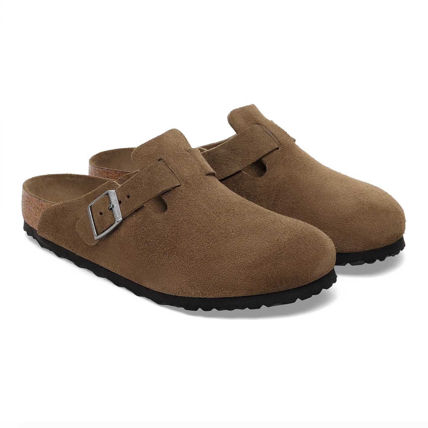 BOSTON SOFT FOOTBED DARK TEA TONAL SUEDE LEATHER