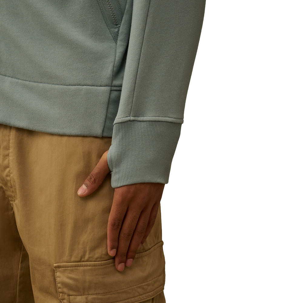 DIAGONAL RAISED FLEECE GOGGLE SWEATSHIRT