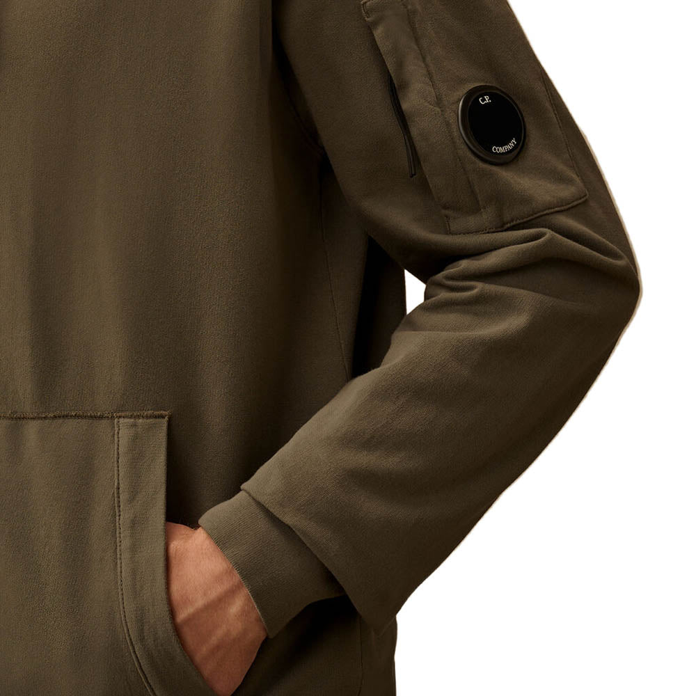 LIGHT FLEECE ZIP HOODED LENS SWEATSHIRT