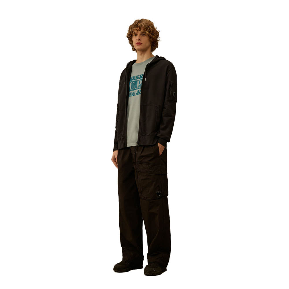 LIGHT FLEECE ZIP HOODED LENS SWEATSHIRT