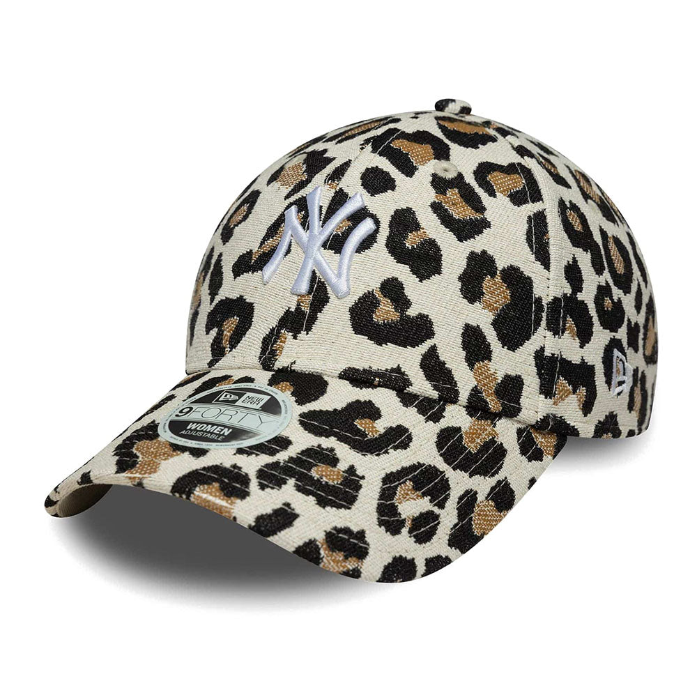 NEW YORK YANKEES WOMENS MLB LEOPARD BEIGE 9FORTY CAP
