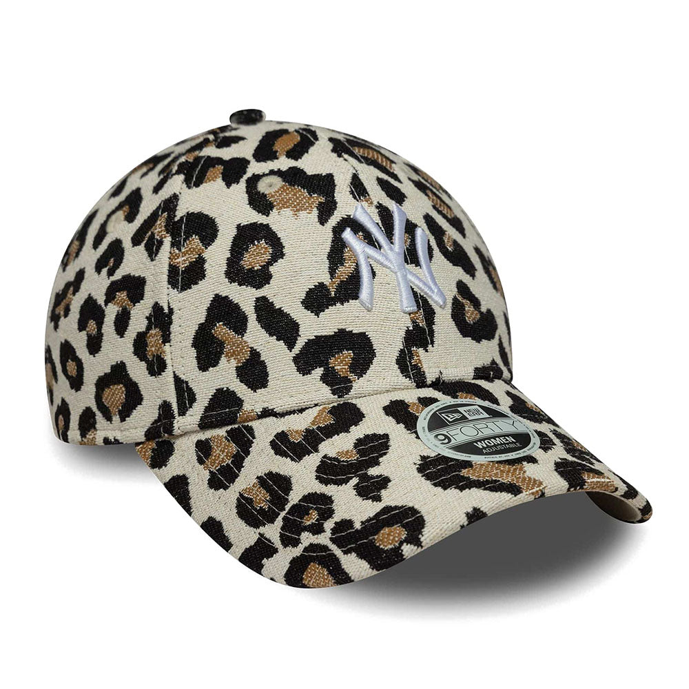 NEW YORK YANKEES WOMENS MLB LEOPARD BEIGE 9FORTY CAP